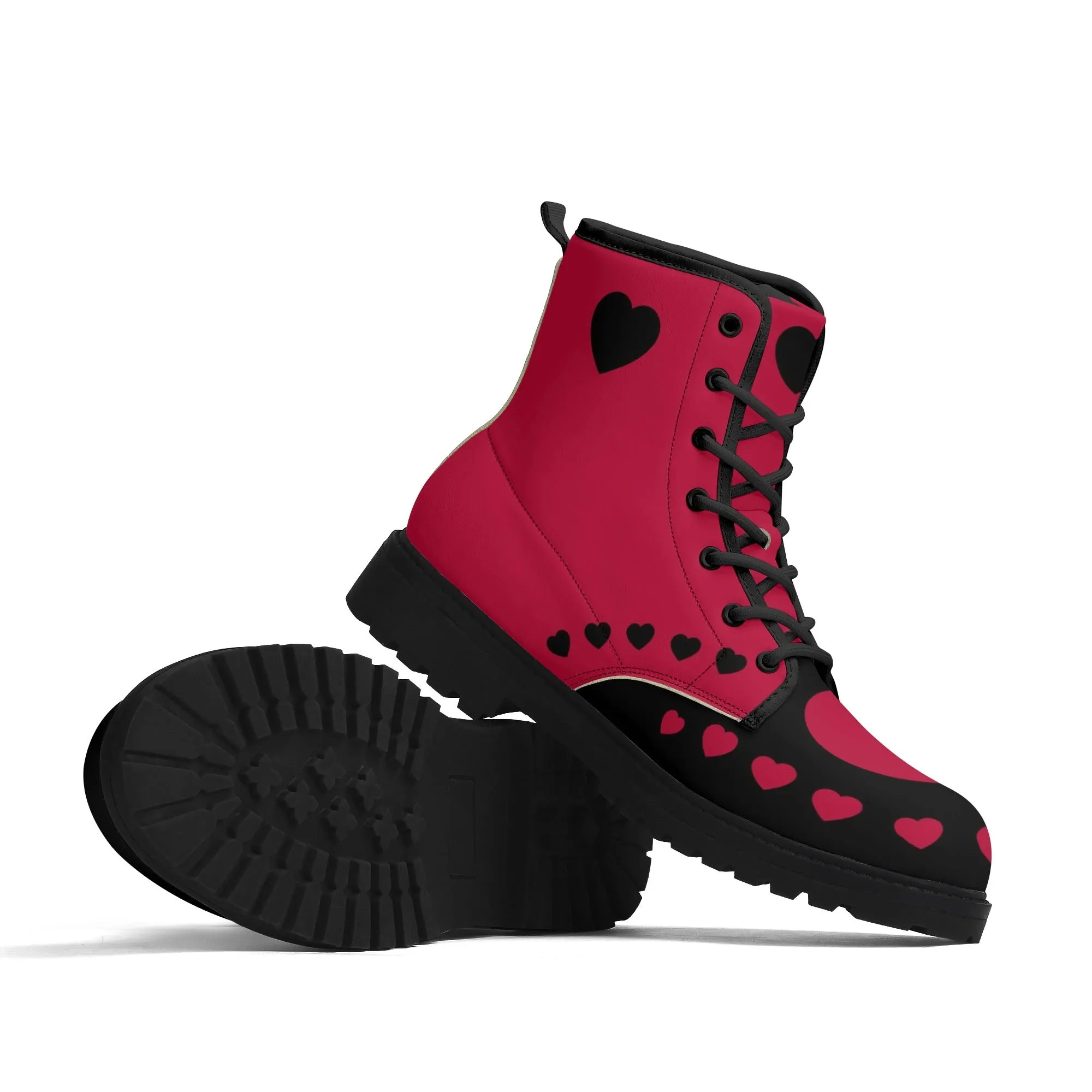 Red Heart Boots, Womens Combat Boots