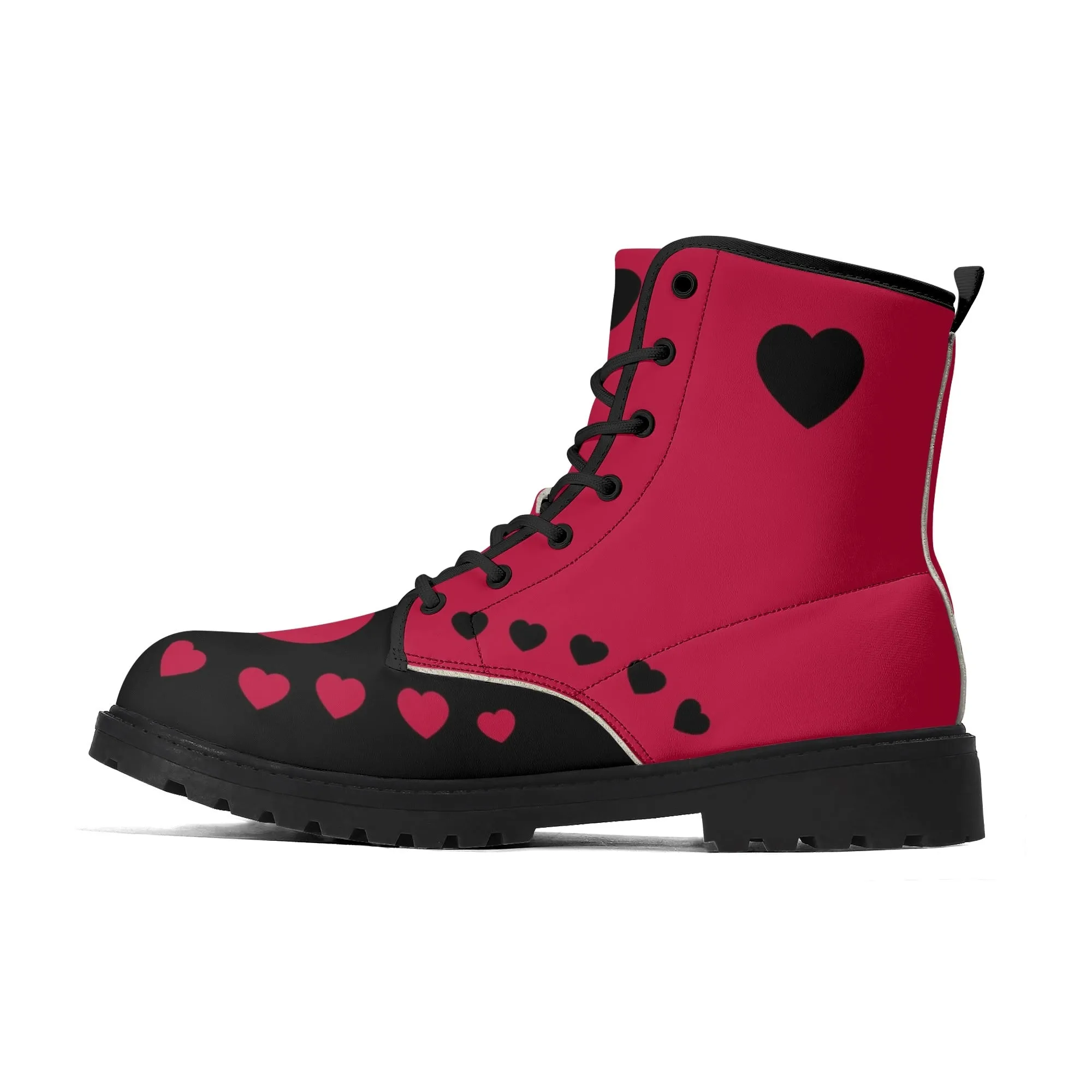 Red Heart Boots, Womens Combat Boots
