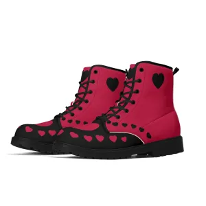 Red Heart Boots, Womens Combat Boots