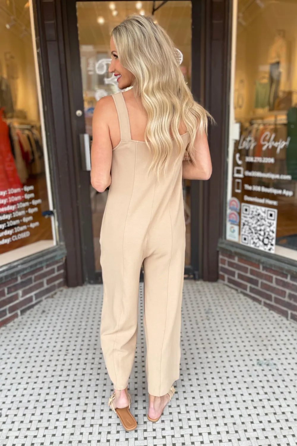 Ribbed Knit Seam Detail Jumpsuit