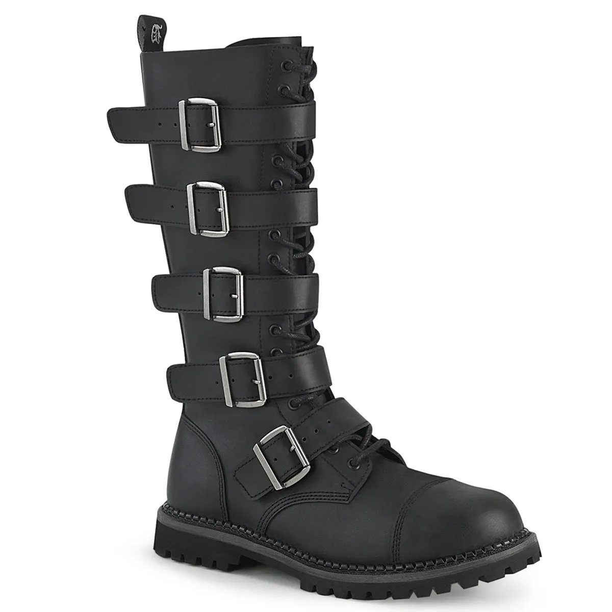 RIOT-18BK  Black Vegan Leather