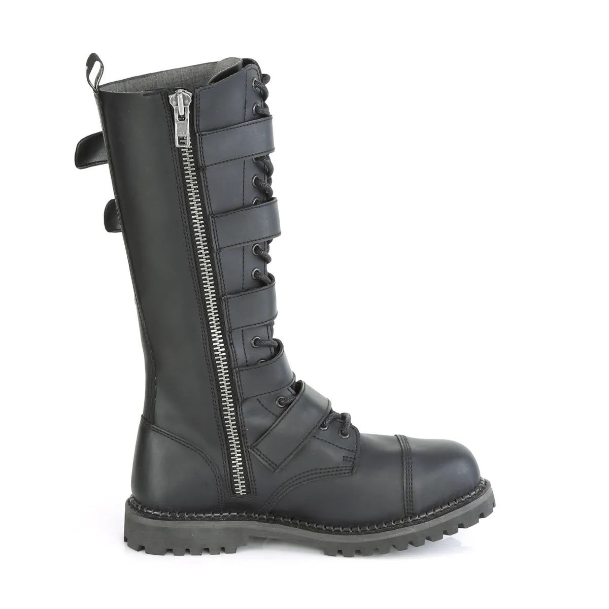 RIOT-18BK  Black Vegan Leather