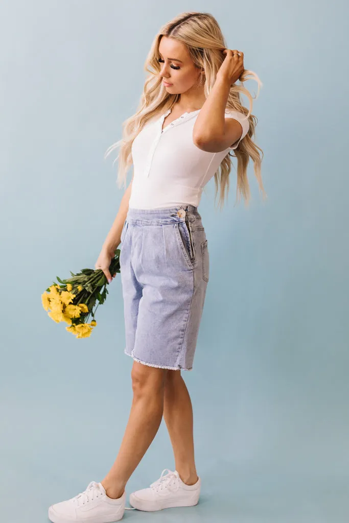 Rue Denim Stretch Shorts