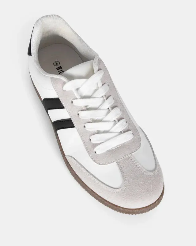 SADIE SNEAKERS - WHITE/BLK/GREY