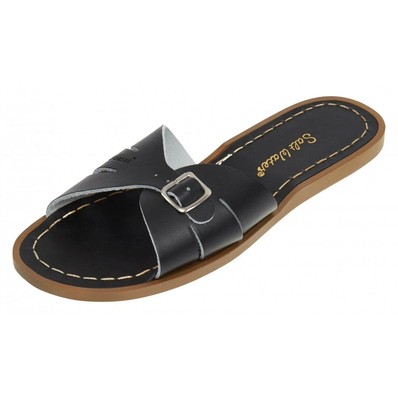 Saltwater Classic Slide Sandals - Black - Adult