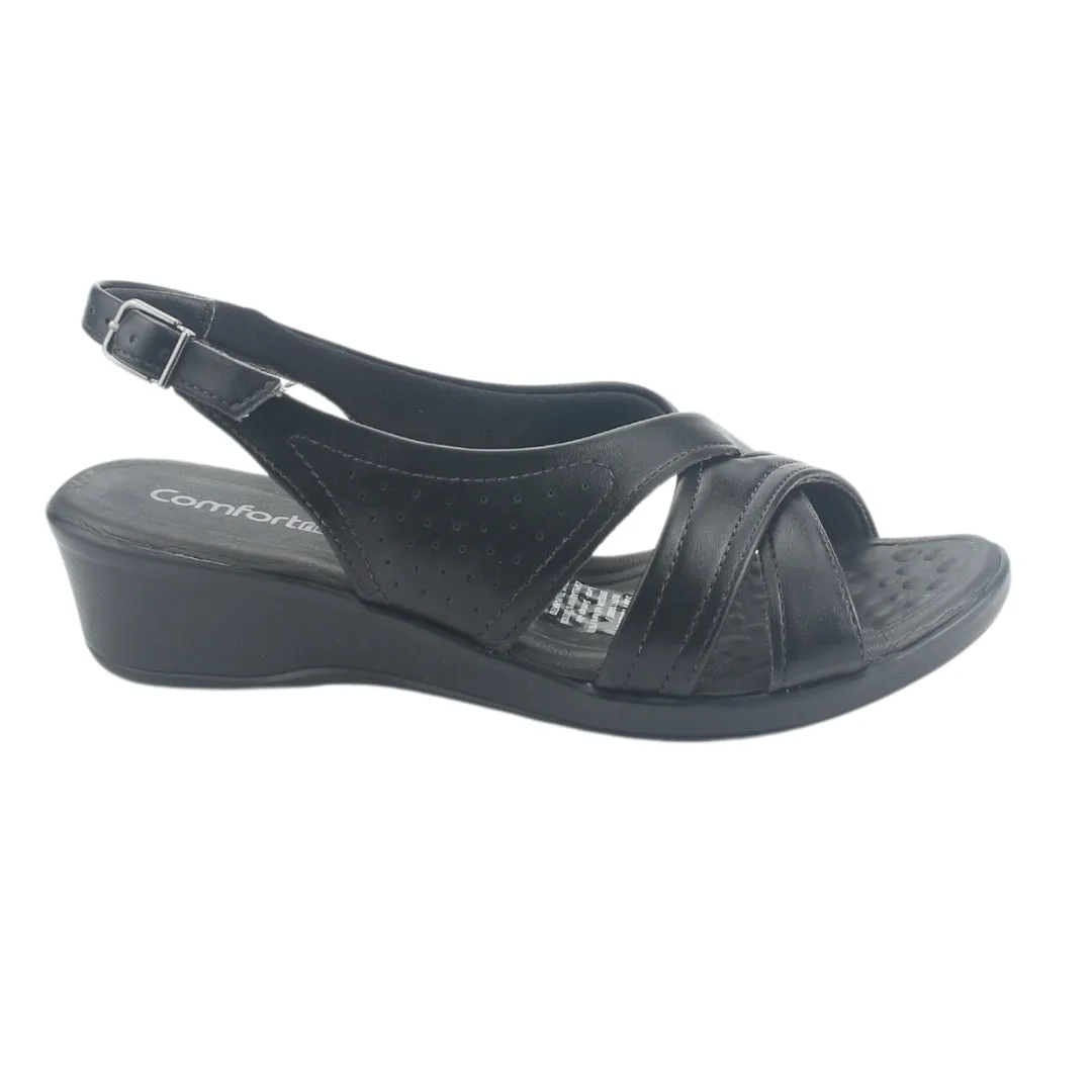 Sandalia Comfortflex Mujer 2472405 Negro Casual