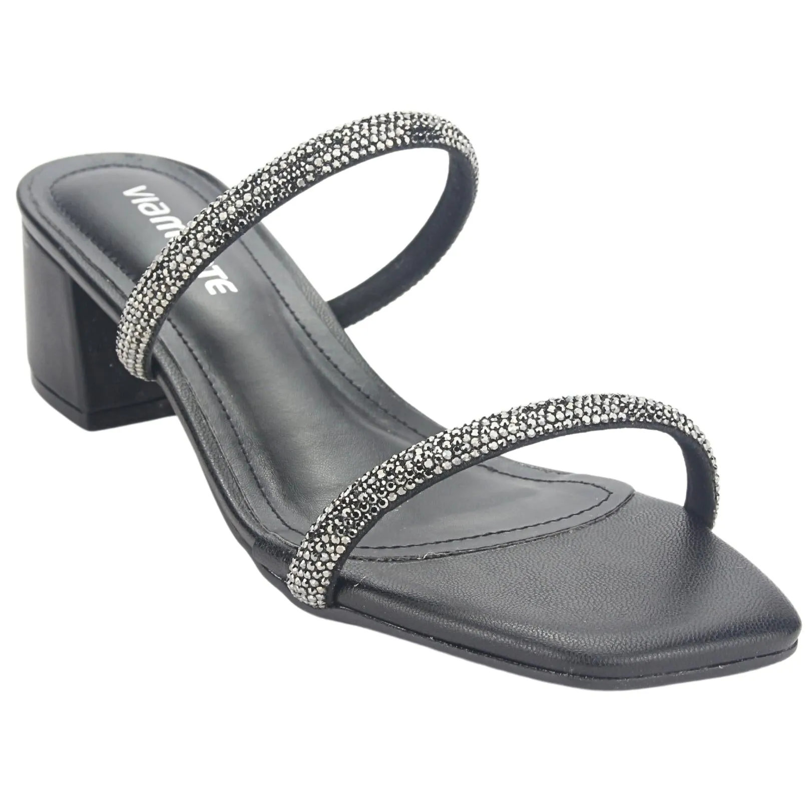 Sandalia Via Marte Mujer 23-9810 Preto Casual