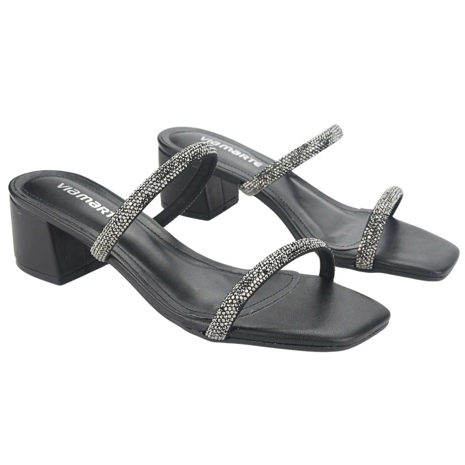 Sandalia Via Marte Mujer 23-9810 Preto Casual
