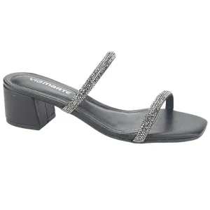 Sandalia Via Marte Mujer 23-9810 Preto Casual