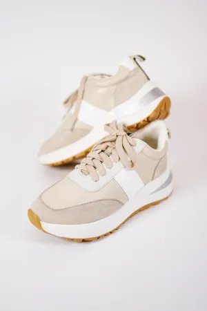 Serafina Beige Suede Sneakers