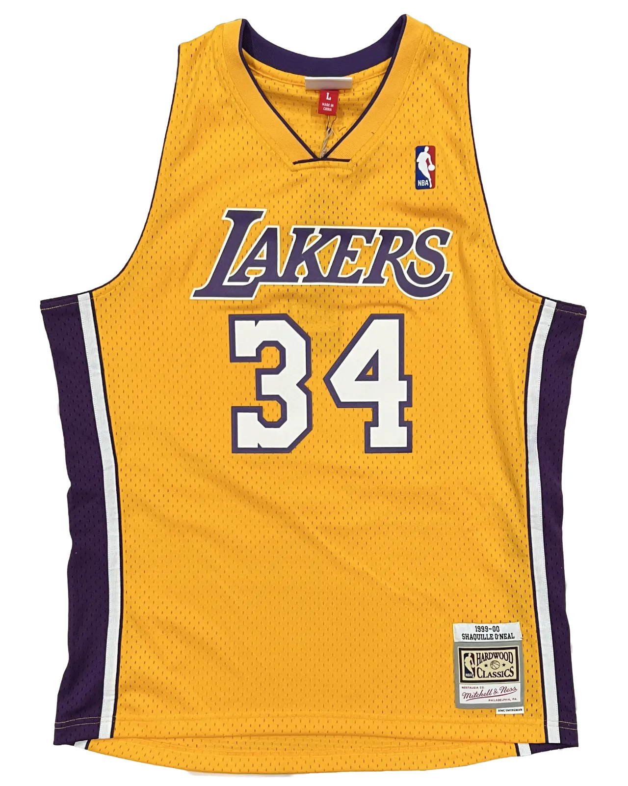 Shaquille O'Neal Los Angeles Lakers Signed Hardwood Mitchell & Ness Jersey PSA