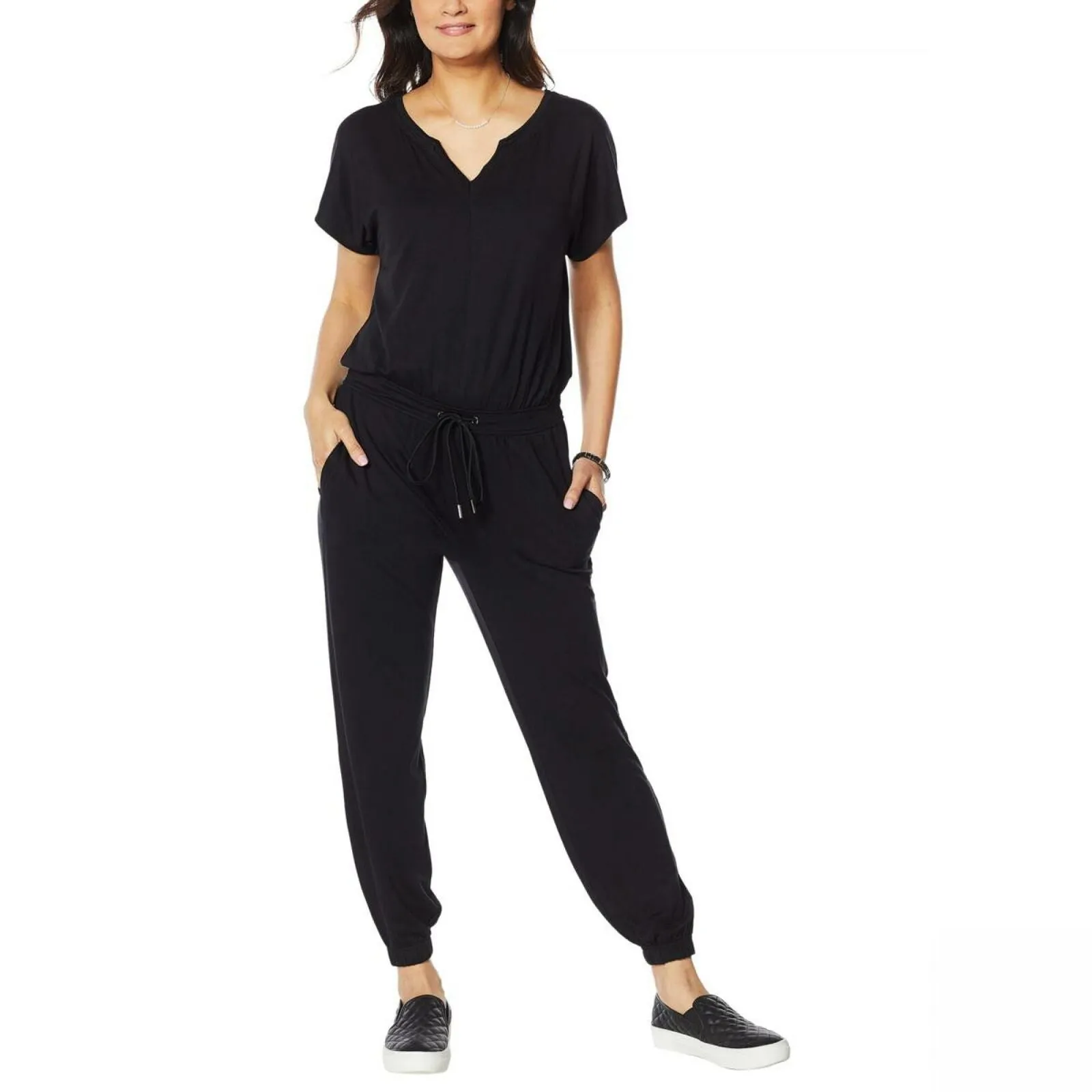 Skinnygirl Women's Brave Brushed French Terry Jumpsuit