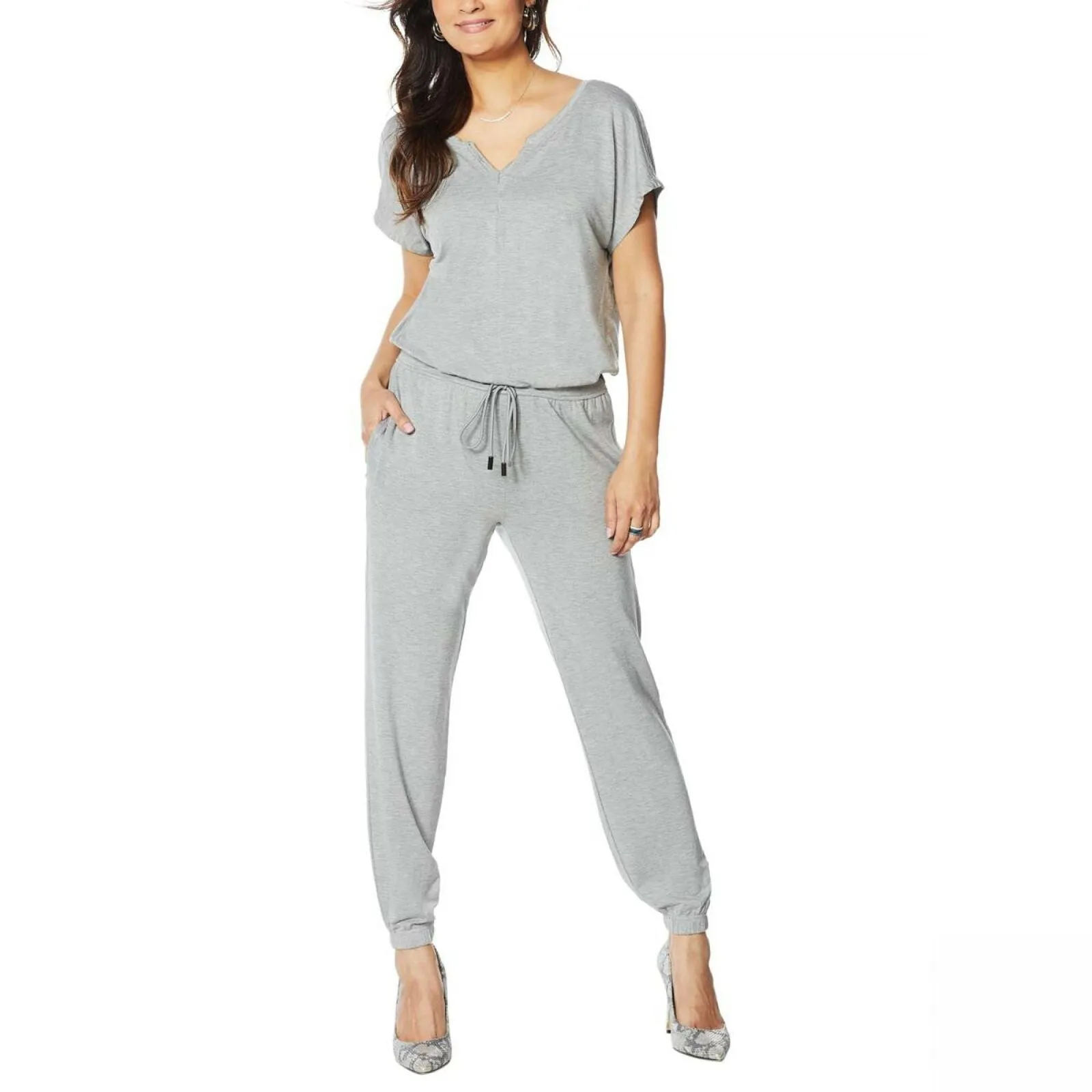 Skinnygirl Women's Brave Brushed French Terry Jumpsuit