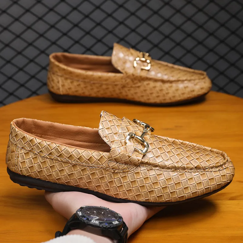 Spring and autumn social guy casual shoes trendy shoes Doudou shoes men lazy shoes cover feet and pedal men's shoes cross-border