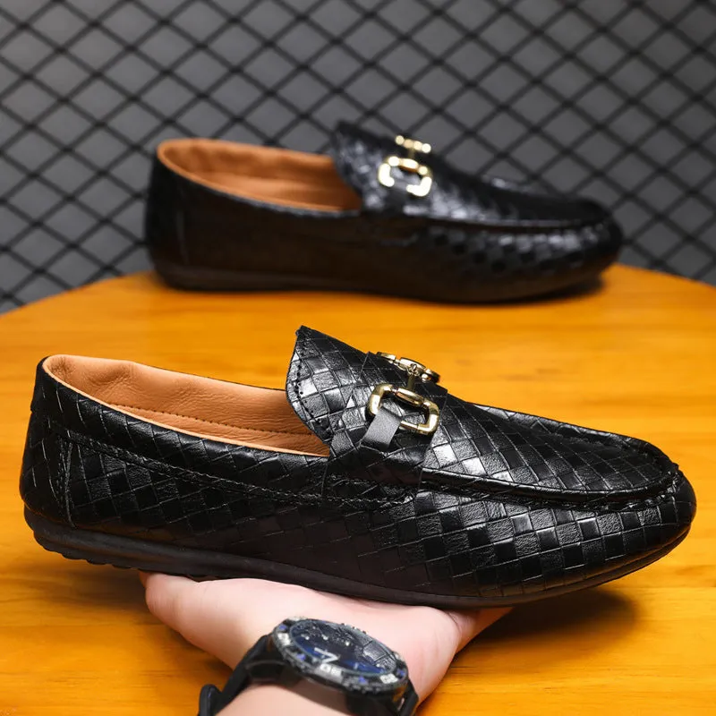 Spring and autumn social guy casual shoes trendy shoes Doudou shoes men lazy shoes cover feet and pedal men's shoes cross-border