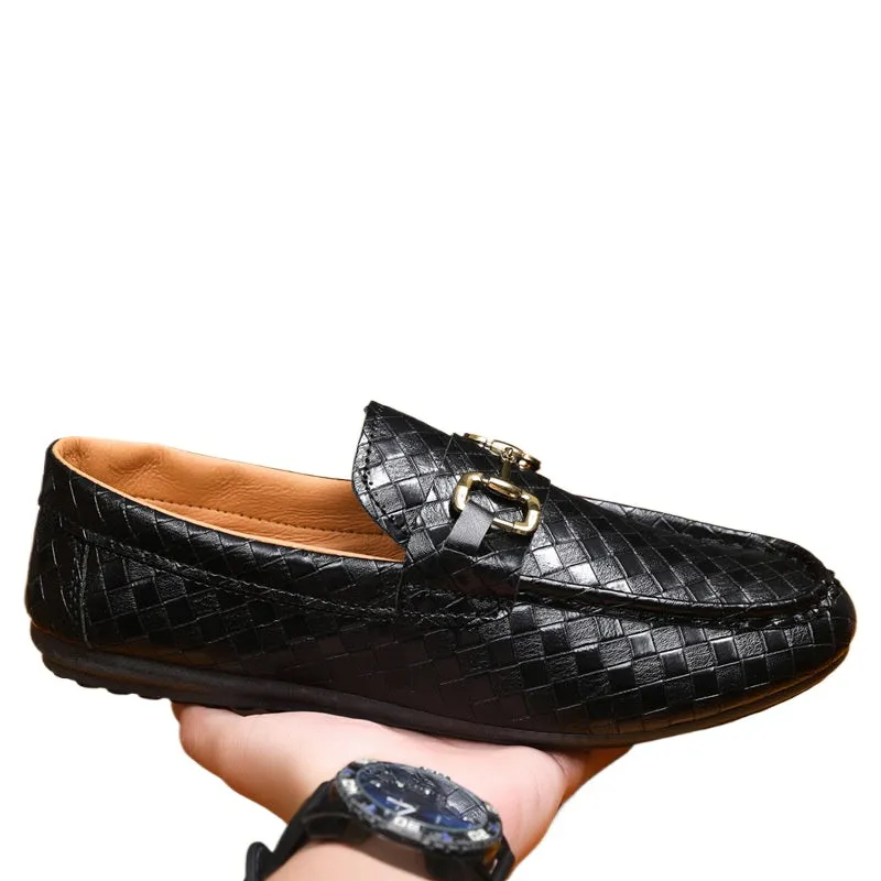Spring and autumn social guy casual shoes trendy shoes Doudou shoes men lazy shoes cover feet and pedal men's shoes cross-border