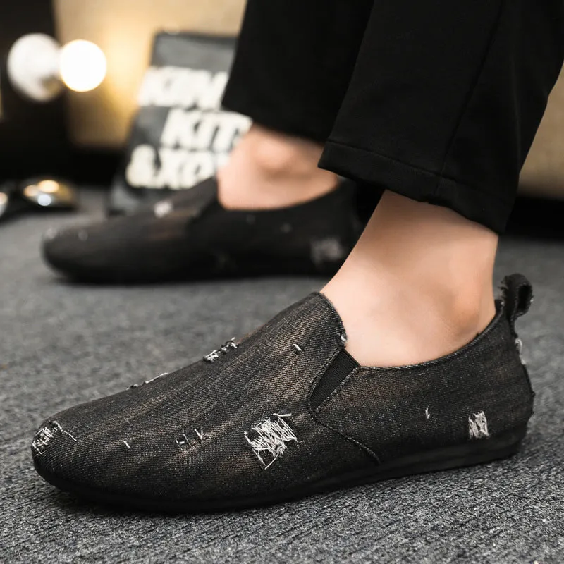Spring society guy casual shoes trendy shoes Doudou shoes men's lazy shoes cover feet one pedal men's shoes foreign trade large size