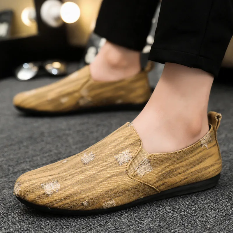 Spring society guy casual shoes trendy shoes Doudou shoes men's lazy shoes cover feet one pedal men's shoes foreign trade large size