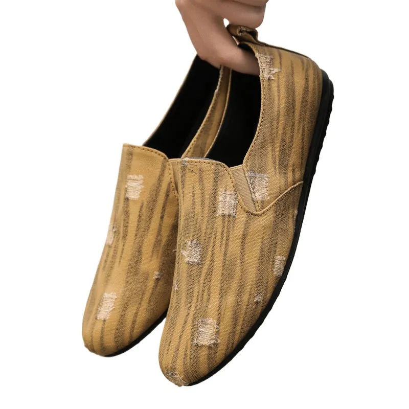 Spring society guy casual shoes trendy shoes Doudou shoes men's lazy shoes cover feet one pedal men's shoes foreign trade large size