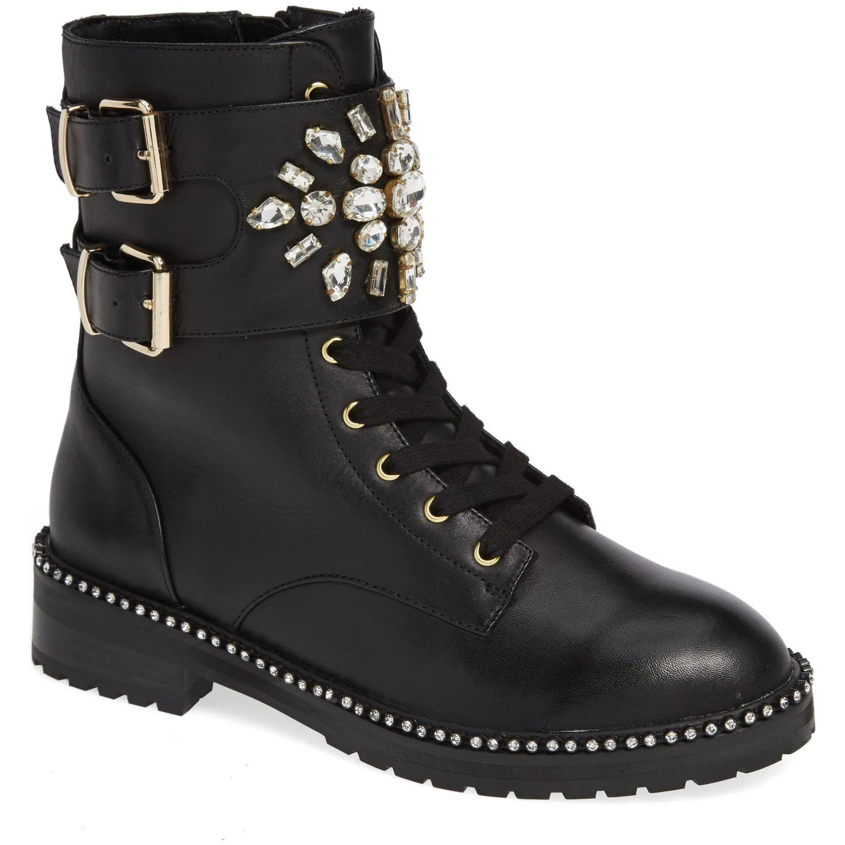 Stoop Embellished Combat Boots