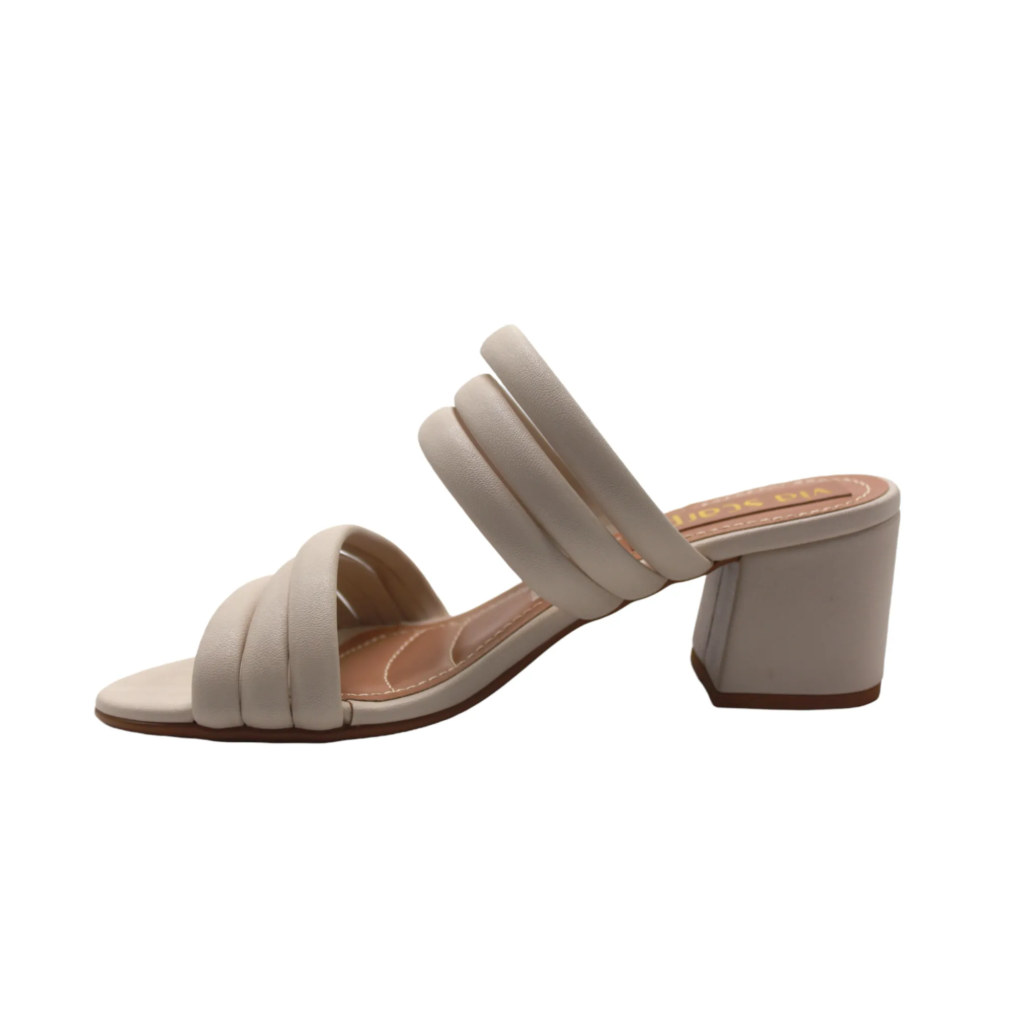 Strappy Off White Heeled Sandals