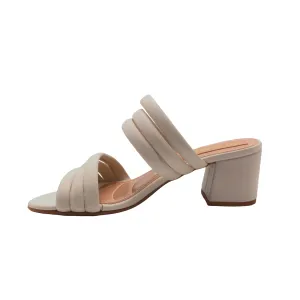 Strappy Off White Heeled Sandals