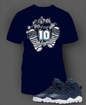 T Shirt To Match Retro Air Jordan 10 LA Shoe