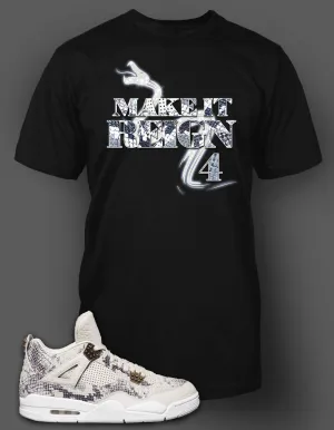 T Shirt To Match Retro Air Jordan 4 Snake Skin Shoe