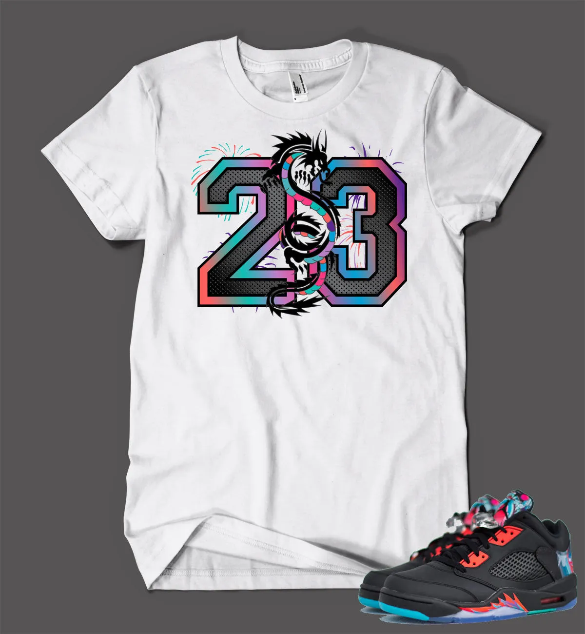 T Shirt To Match Retro Air Jordan 5 Low Chinese New Year Shoe