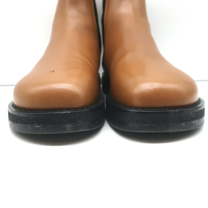 The Row Gaia Chelsea Boots Caramel Leather Size 39.5 Gored Ankle Boots