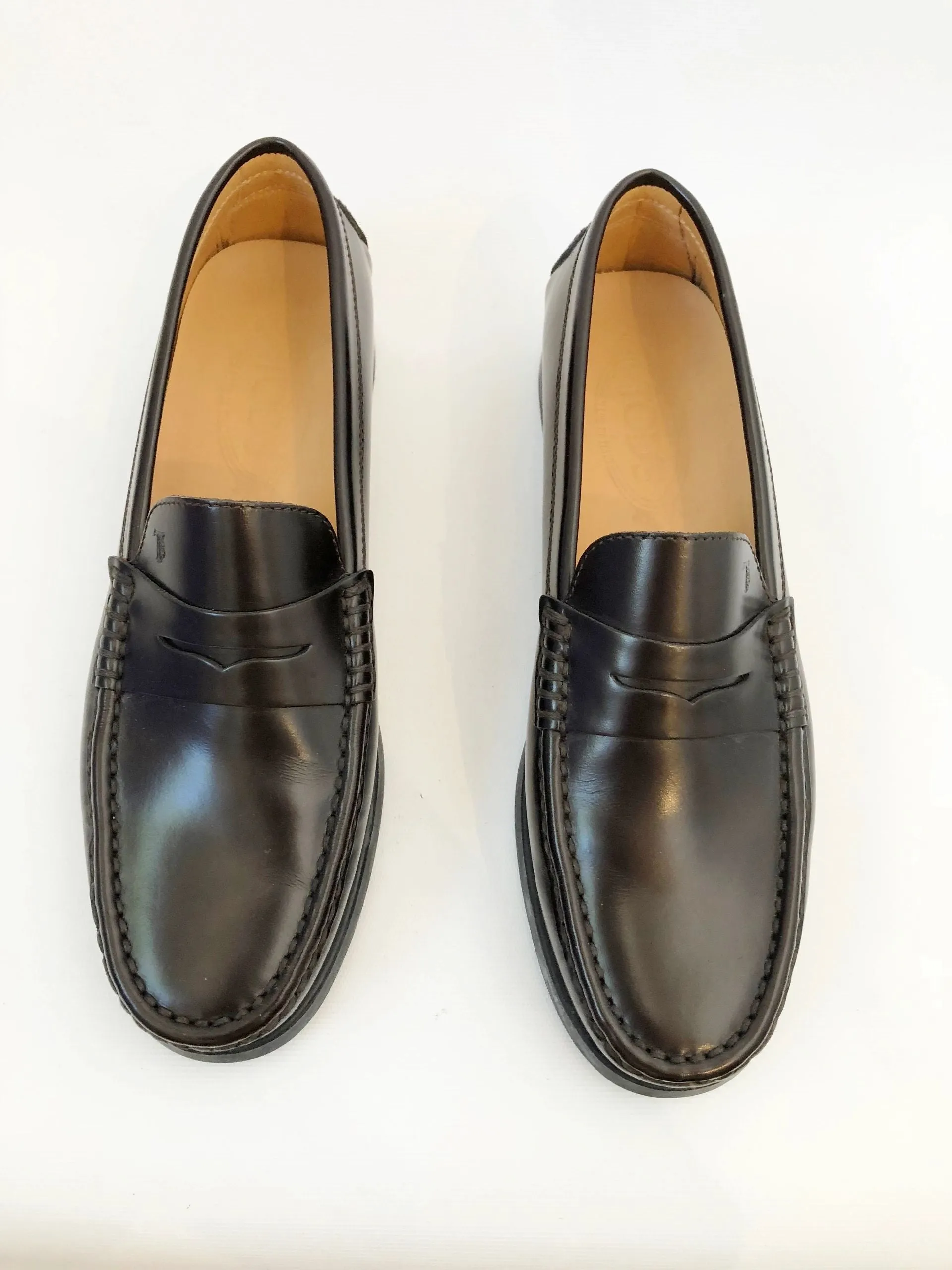 Tod's Brown Leather Loafer Size 40 It (10 Us)