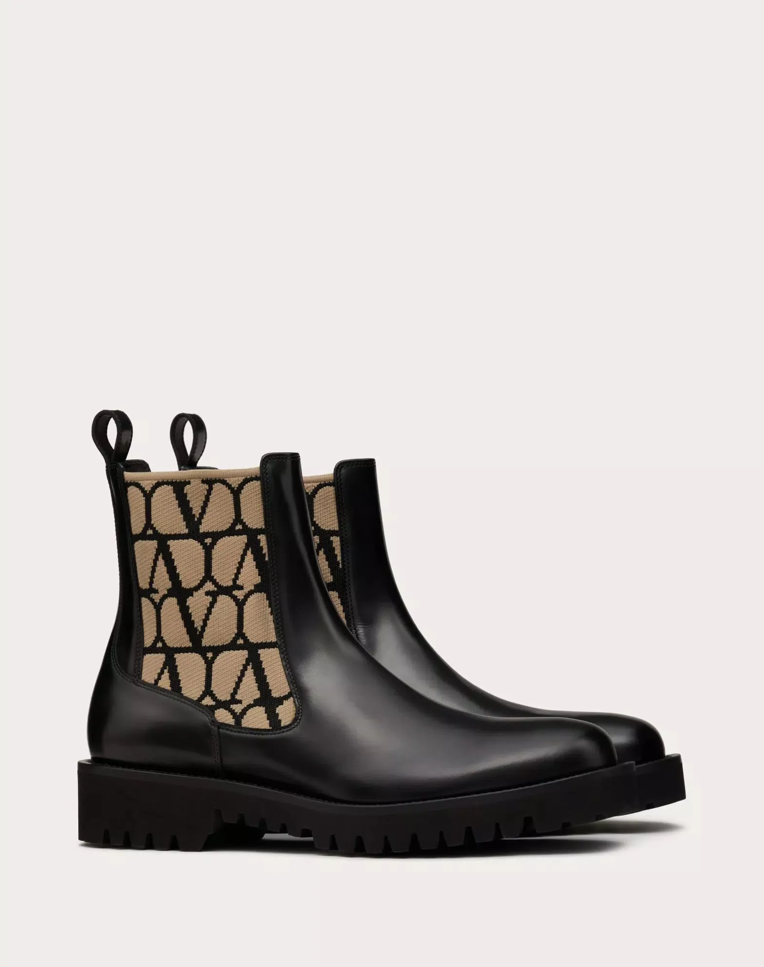 Toile Iconographe Chelsea Boot In Toile Iconographe Technical Fabric And Calfskin