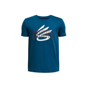 Under Armour Kids Curry Logo Tee | 1383859-426