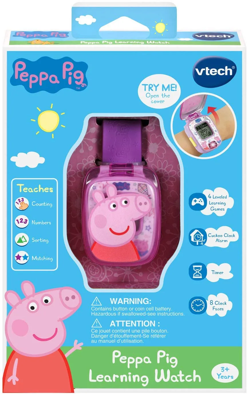 Vtech Peppa Pig Learning Watch (Purple)