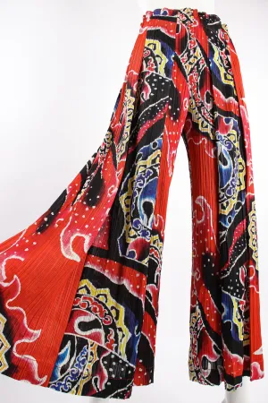 Wide Leg Fire Print Pant