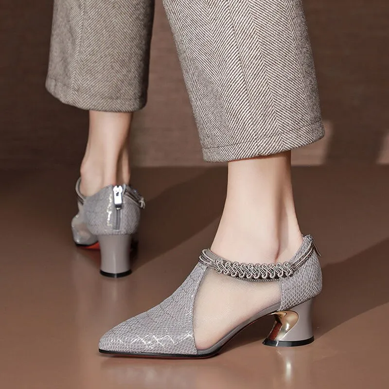 Woman Sandals Ladies Mesh Ankle Boot