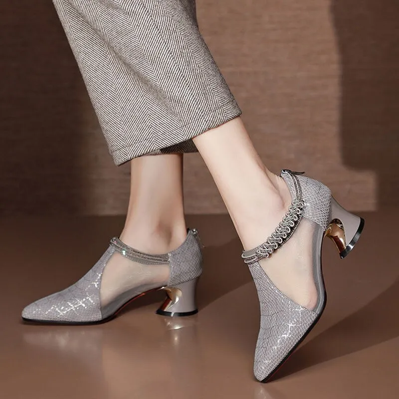 Woman Sandals Ladies Mesh Ankle Boot