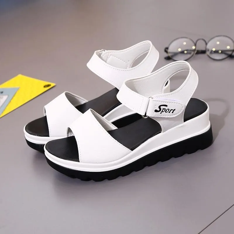 Women Sandals High Quality Comfortable Leather Flat Breathable Sandals