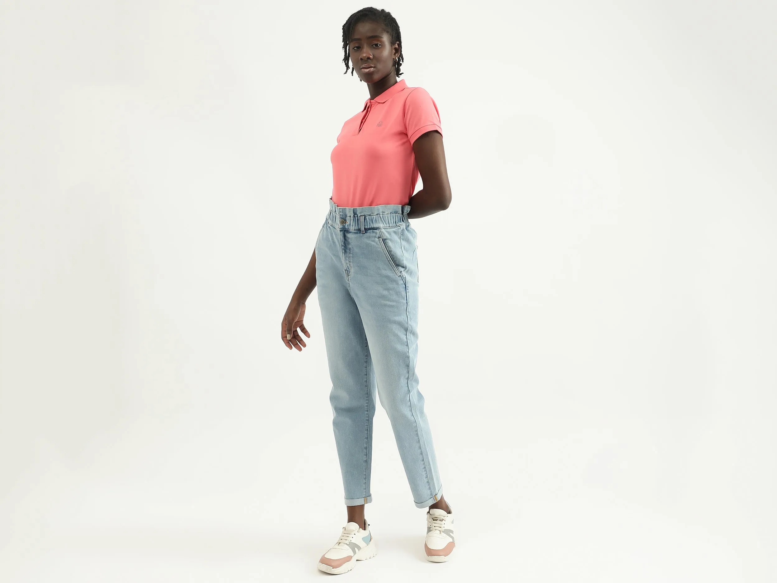 Women Solid Slouchy Fit Jeans