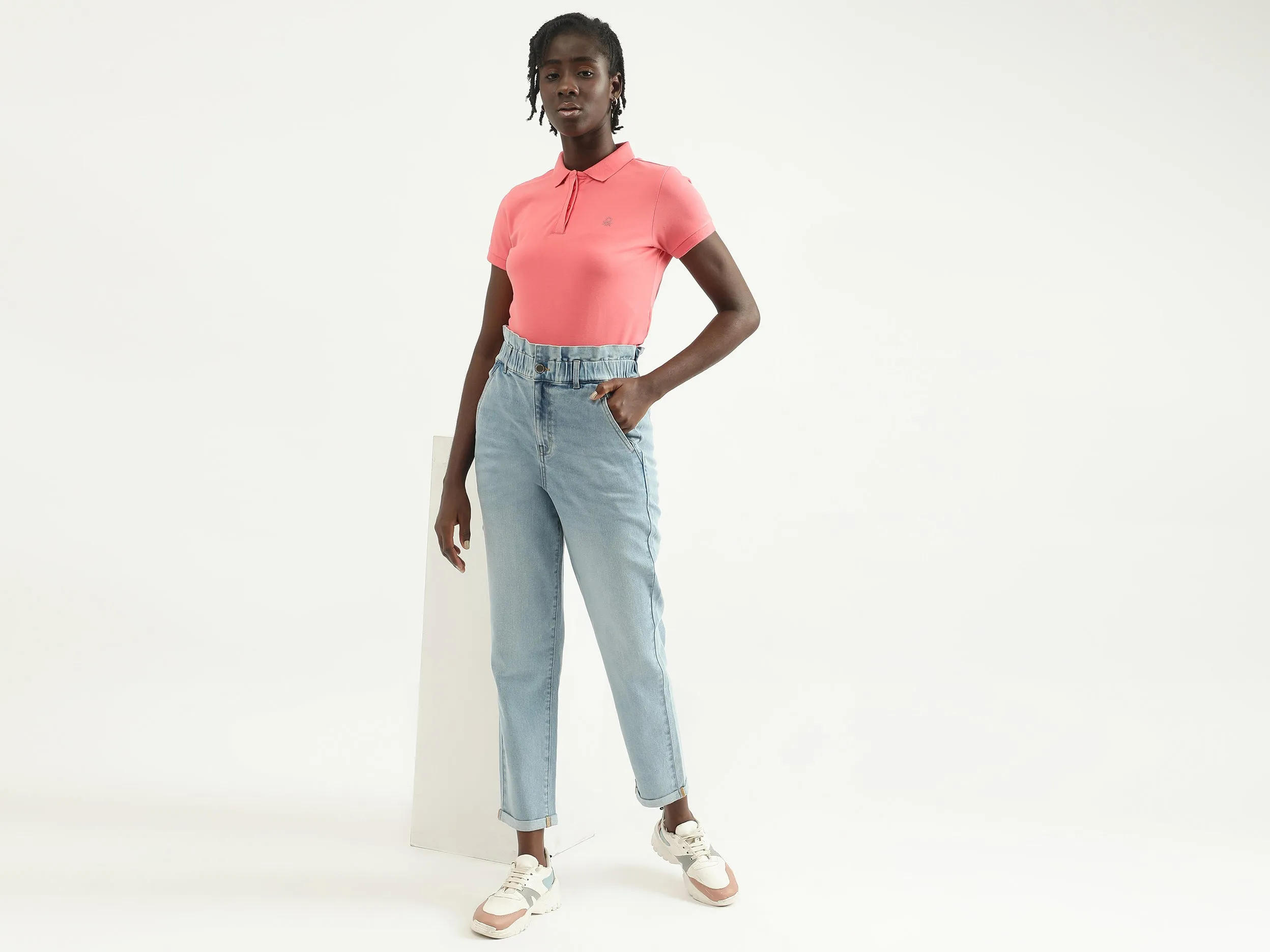 Women Solid Slouchy Fit Jeans