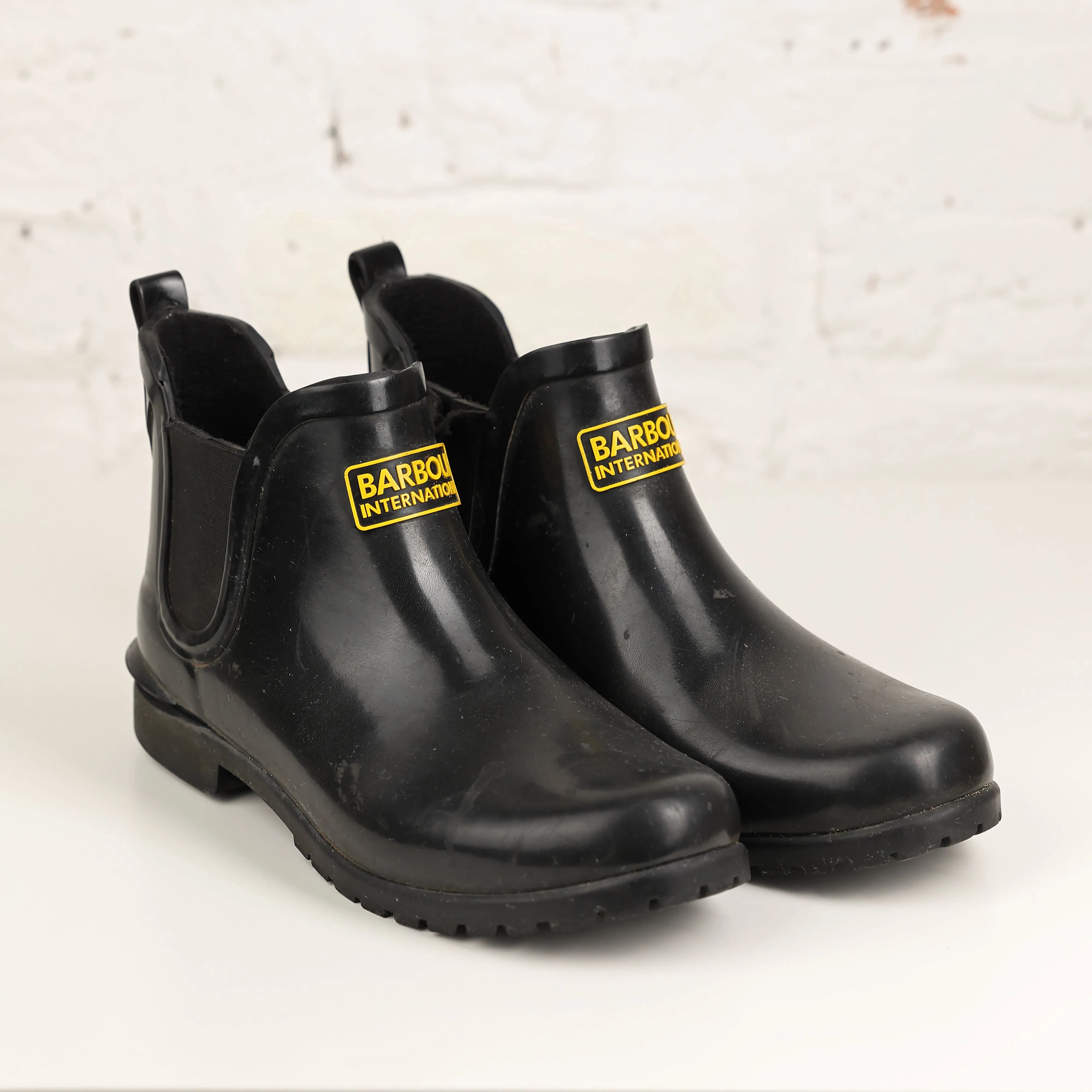 Women's Barbour International Chelsea Welly Boots - Black - UK 7