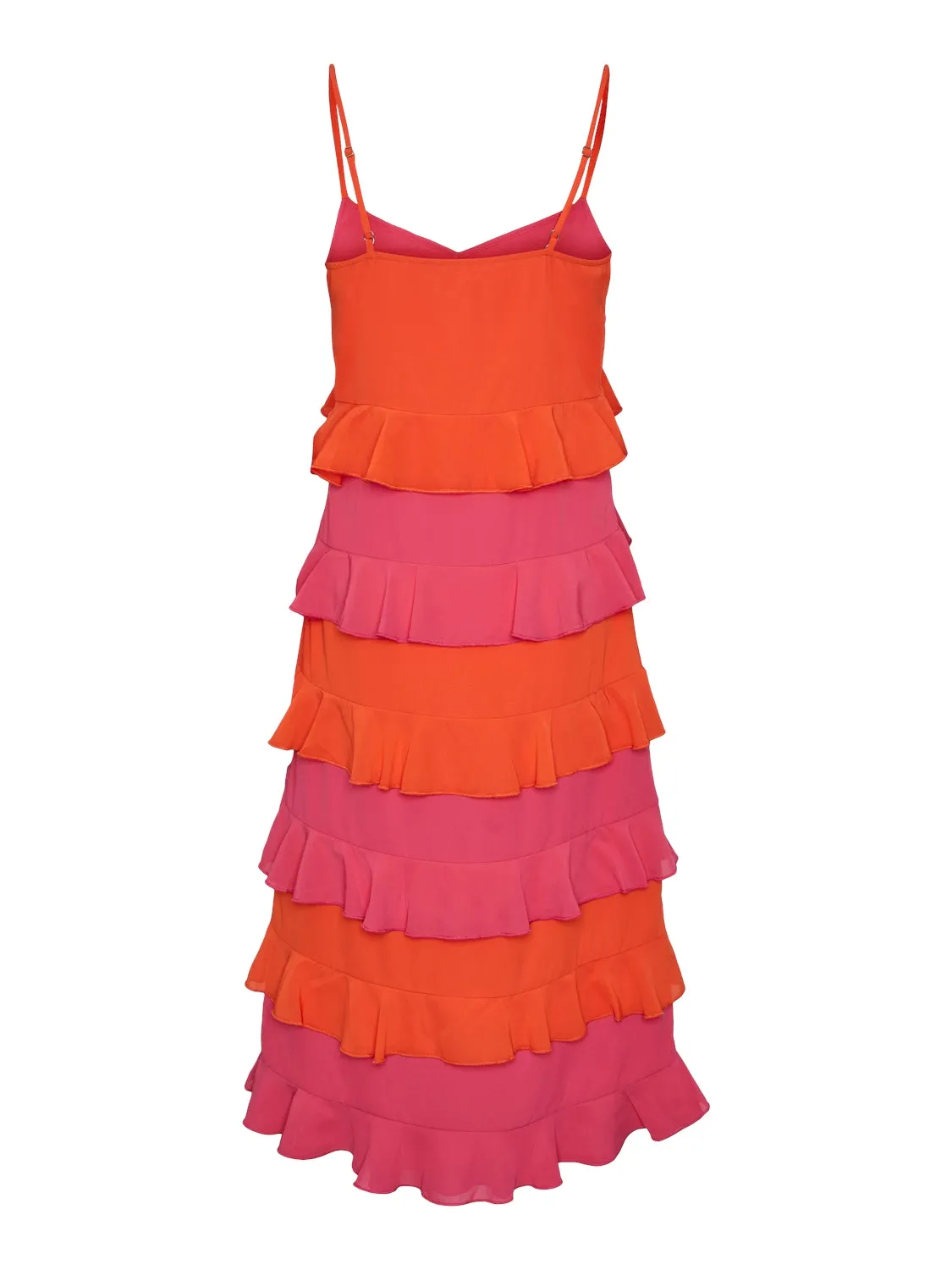 YAS Clara strap midi dress mandarin