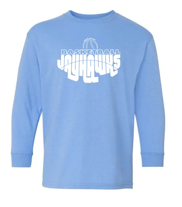 Youth Jayhawk Basketball Long sleeve