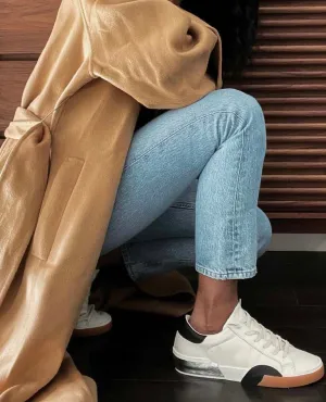 Zina Sneakers White Black Leather